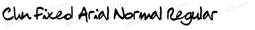 Chn Fixed Arial Normal Regular字体转换